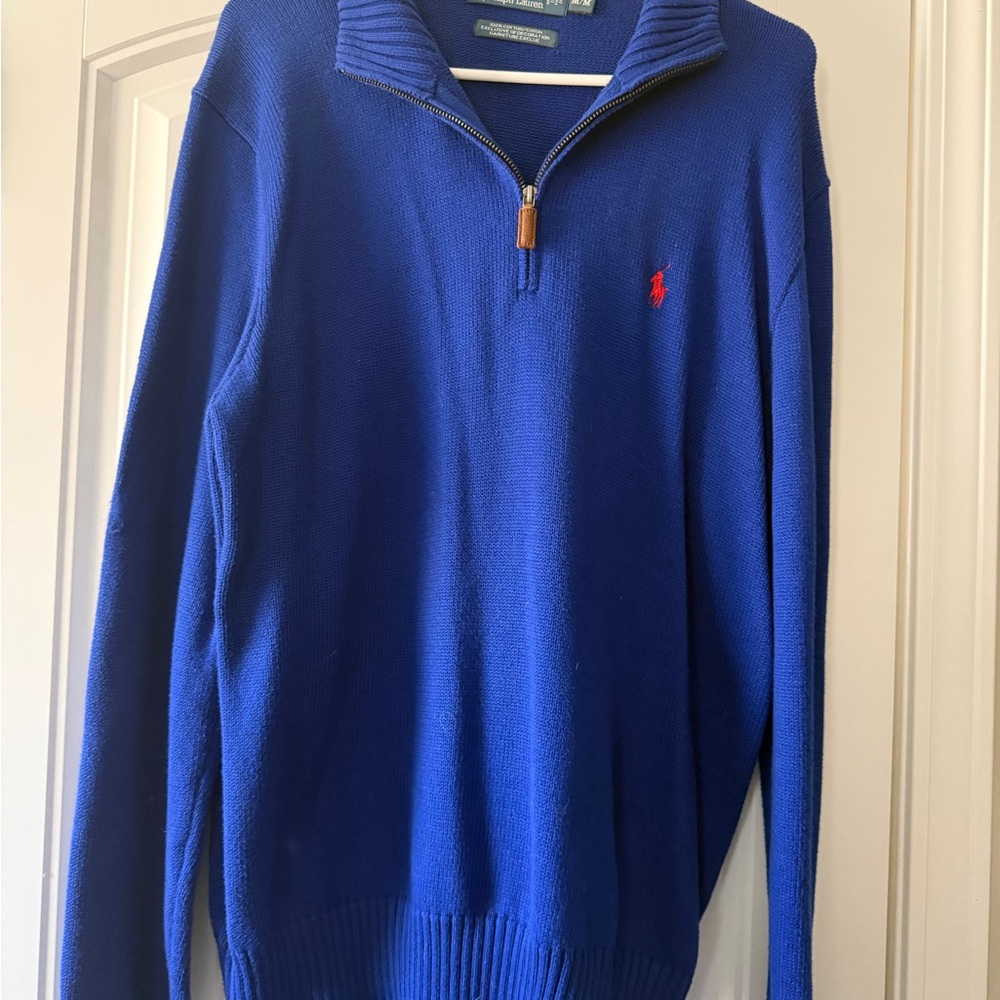 Polo by Ralph Lauren Men's Blue Zip-Up Sweater - Picture 3 of 3